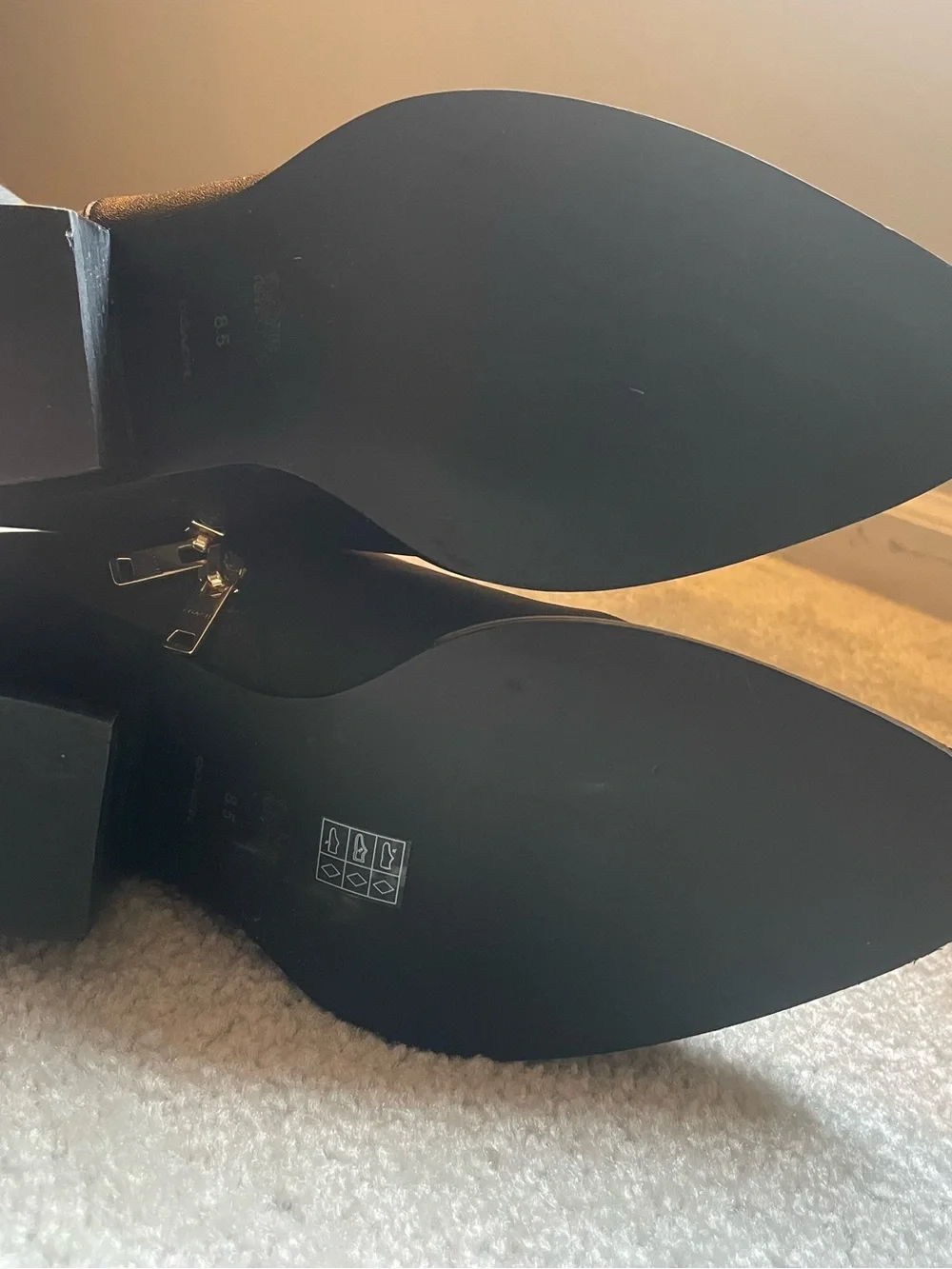 Coach black booties 8.5